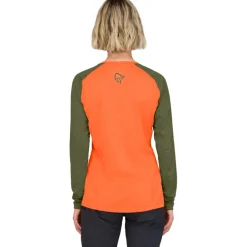 Norrona fjørå equaliser lightweight Shirt met Lange Mouwen Dames - Orange Alert