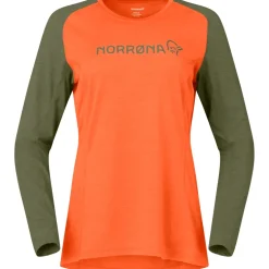 Norrona fjørå equaliser lightweight Shirt met Lange Mouwen Dames - Orange Alert