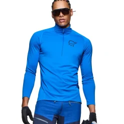 Norrona fjørå equaliser Zip Top Shirt met Lange Mouwen Heren - Skydiver