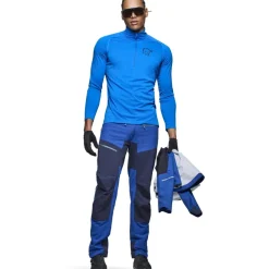 Norrona fjørå equaliser Zip Top Shirt met Lange Mouwen Heren - Skydiver