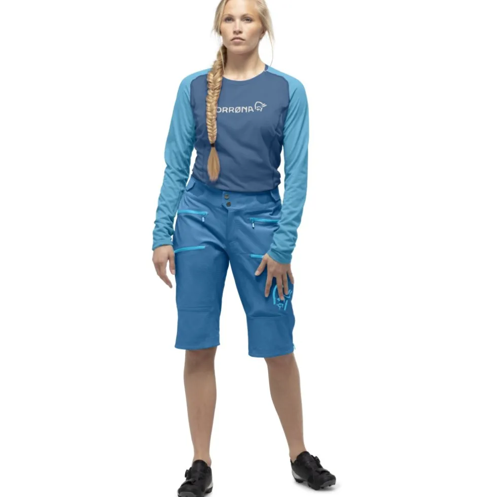 Norrona fjørå flex1 heavy duty Short Dames - Mykonos Blue