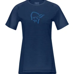 Norrona fjørå wool T-Shirt Dames - Indigo Night/Infinity