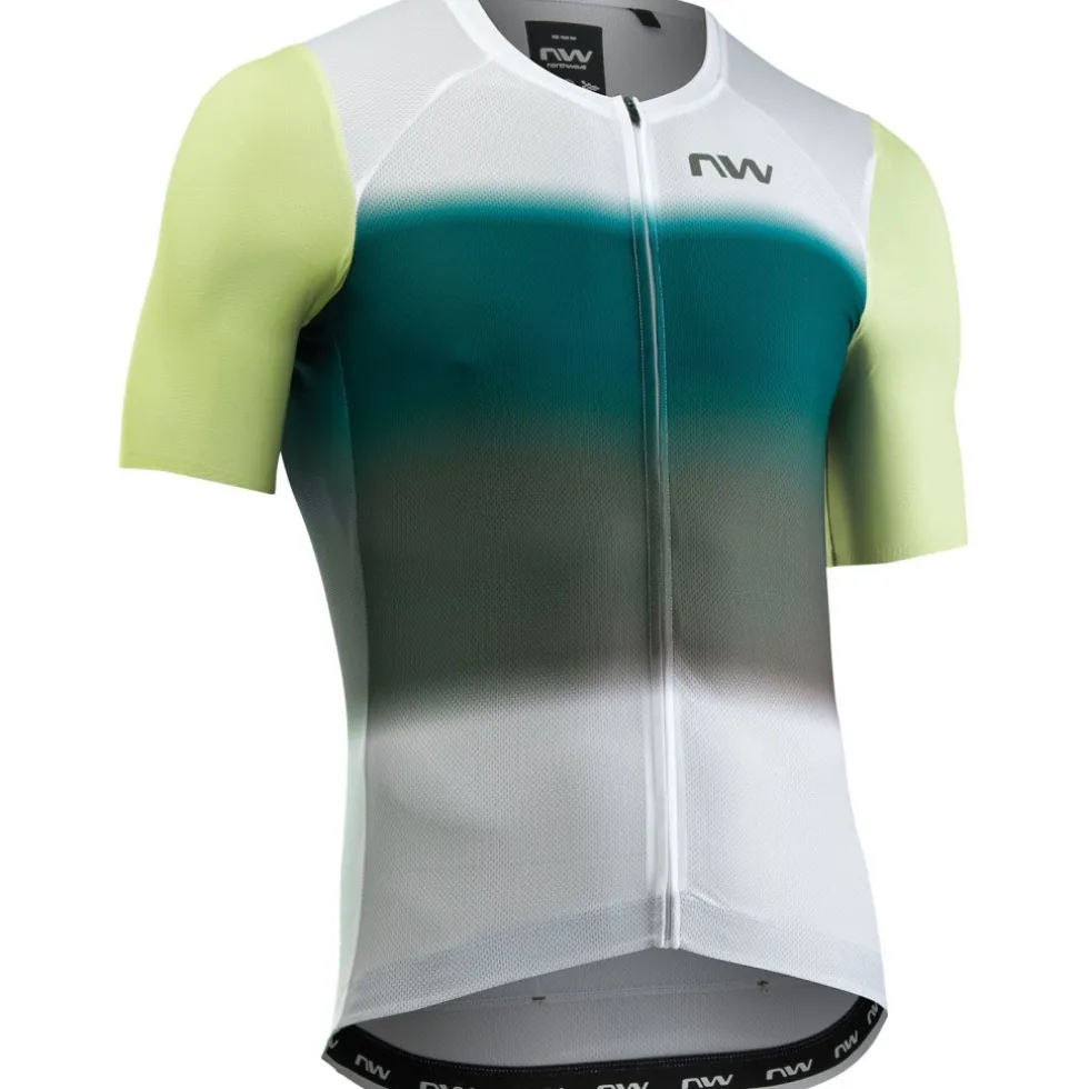 Northwave Blade Air Shirt met Korte Mouwen Heren - white/cool matcha 149