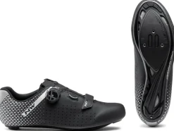 Northwave Core Plus 2 Wide Racefietsschoenen Heren - zwart/zilver 17