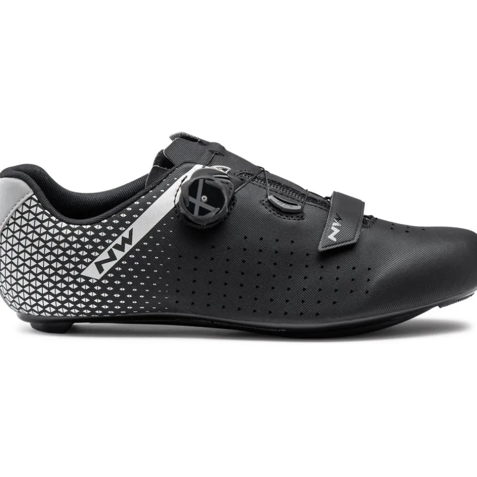 Northwave Core Plus 2 Wide Racefietsschoenen Heren - zwart/zilver 17