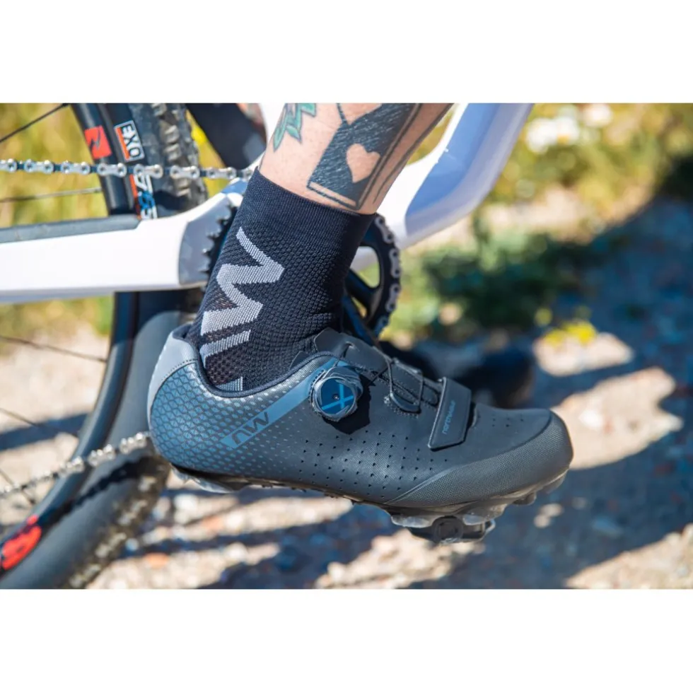 Northwave Extreme Air Mid Sokken - zwart/grijs 07