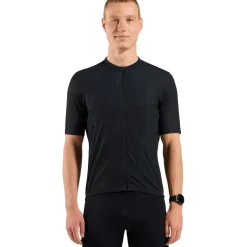 Odlo Essentials Fietsshirt met Volledige Rits Heren - zwart