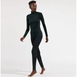 Odlo Performance Warm Half-Zip Hemd met Lange Mouwen Dames - zwart - new odlo graphite grey