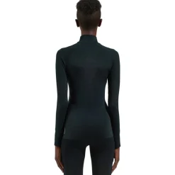 Odlo Performance Warm Half-Zip Hemd met Lange Mouwen Dames - zwart - new odlo graphite grey
