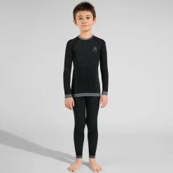 Odlo Performance Warm Hemd met Lange Mouwen Kinderen - zwart - odlo graphite grey