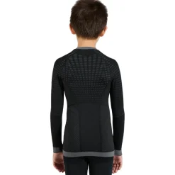 Odlo Performance Warm Hemd met Lange Mouwen Kinderen - zwart - odlo graphite grey