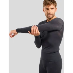 Odlo Performance Wool 140 Seamless Hemd met Lange Mouwen Heren - zwart