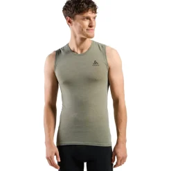 Odlo Performance Wool 140 Seamless Hemd zonder Mouwen Heren - vetiver