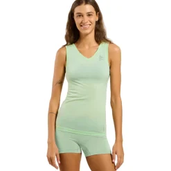 Odlo Performance X-Light V-Neck Hemd zonder Mouwen Dames - patina green