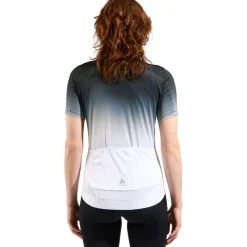 Odlo Zeroweight Chill-Tec Print Fietsshirt met Korte Mouwen Dames - wit
