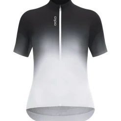 Odlo Zeroweight Chill-Tec Print Fietsshirt met Korte Mouwen Dames - wit