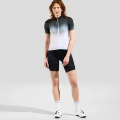 Odlo Zeroweight Chill-Tec Print Fietsshirt met Korte Mouwen Dames - wit