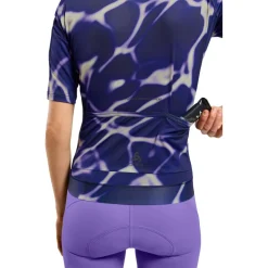 Odlo Zeroweight Pro Chill-Tec Print Fietsshirt met Volledige Rits Dames - afterparty