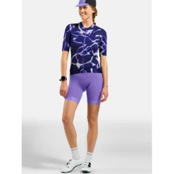 Odlo Zeroweight Pro Chill-Tec Print Fietsshirt met Volledige Rits Dames - afterparty