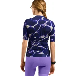 Odlo Zeroweight Pro Chill-Tec Print Fietsshirt met Volledige Rits Dames - afterparty