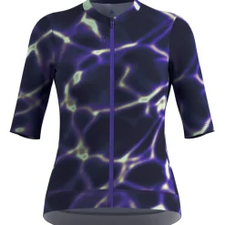 Odlo Zeroweight Pro Chill-Tec Print Fietsshirt met Volledige Rits Dames - afterparty