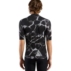 Odlo Zeroweight Pro Chill-Tec Print Fietsshirt met Volledige Rits Heren - zwart