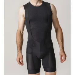 Ortovox Sequence Liner-fietsshort met bretels voor heren - black raven