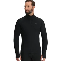 Outdoor Research Alpine Onset Merino 150 Quarter Zip Hemd met Lange Mouwen Heren - zwart