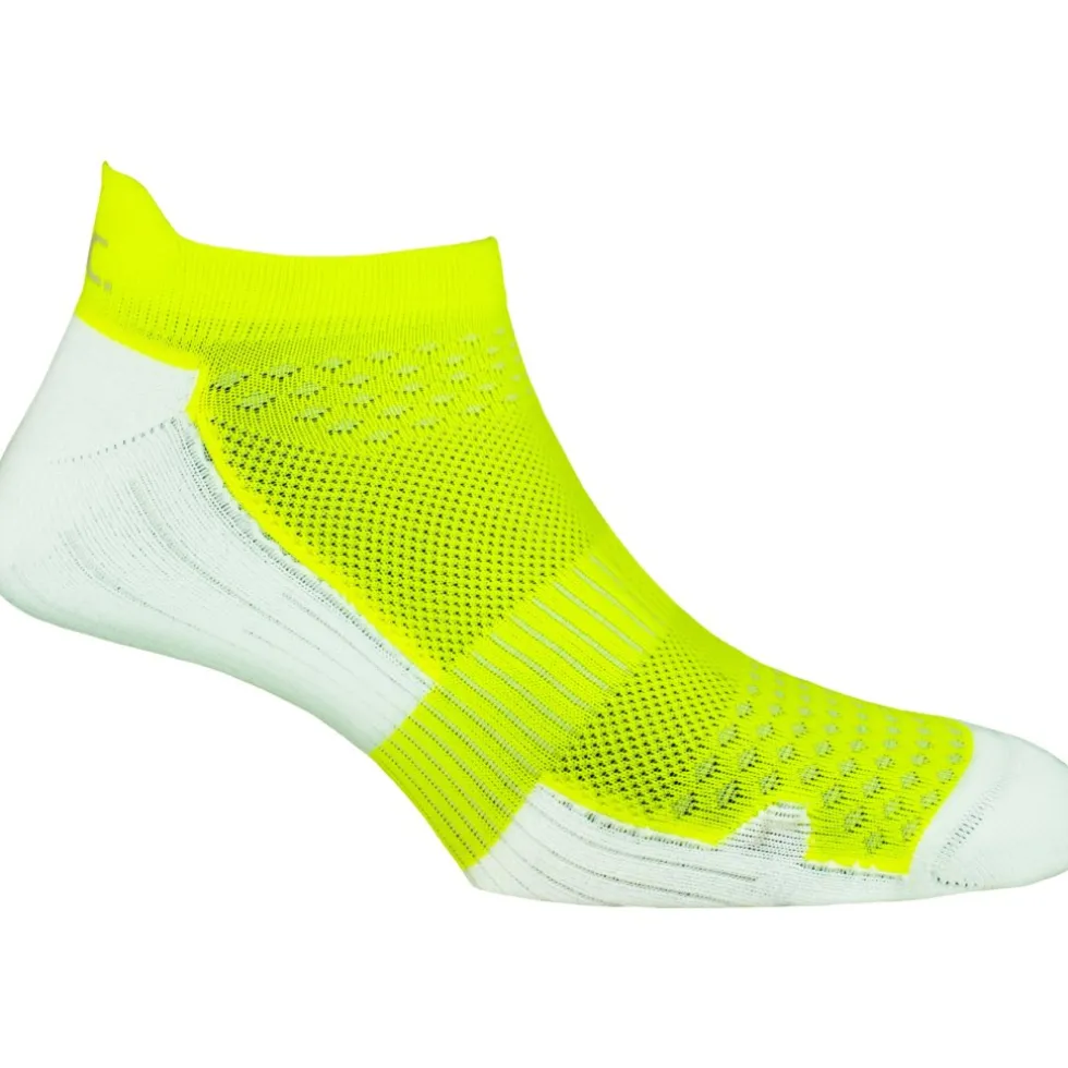 P.A.C. Original BK 1.2 Bike Footie Zip Dames sokken - Neon Yellow/White