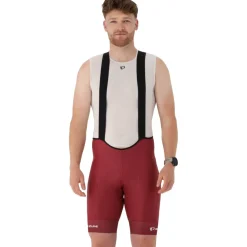 PEARL iZUMi Performance Fietsshort met bretels heren PI25011002 - hexagon red - HERD