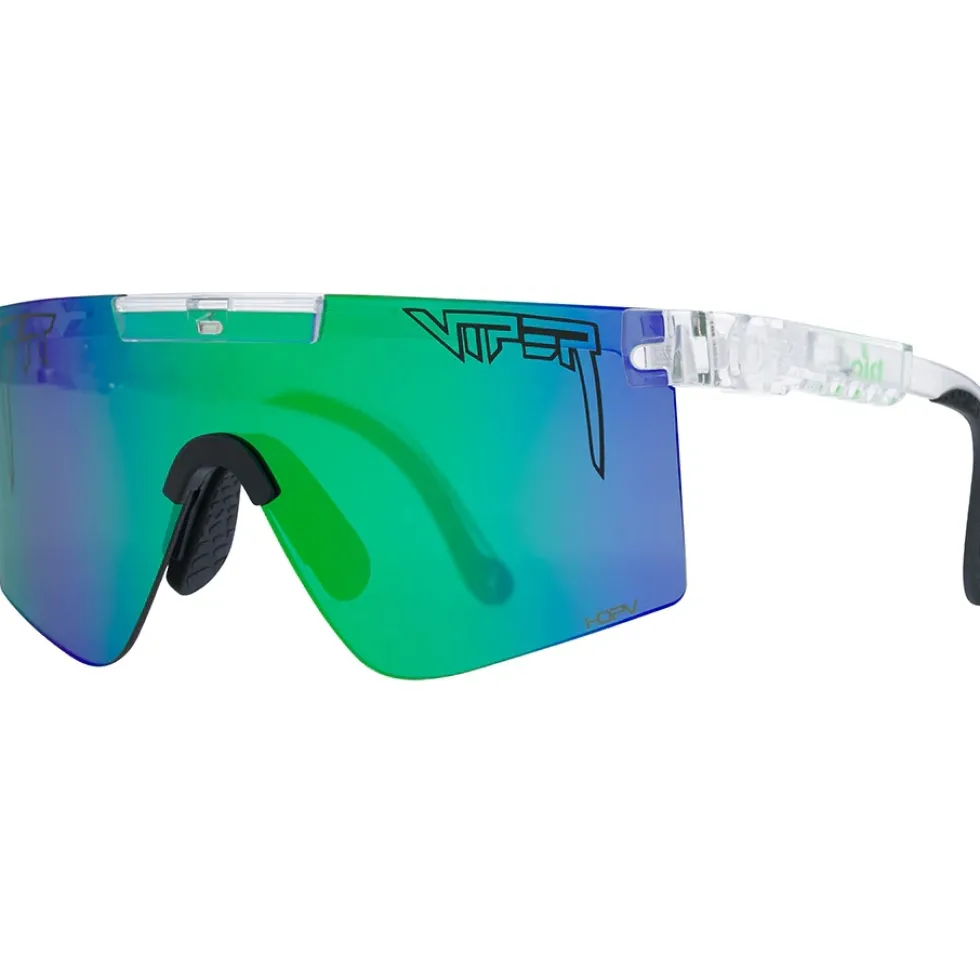 Pit Viper The Original 2.0 Bril - Wide - Clear / HDPV Polarized Blue-Green