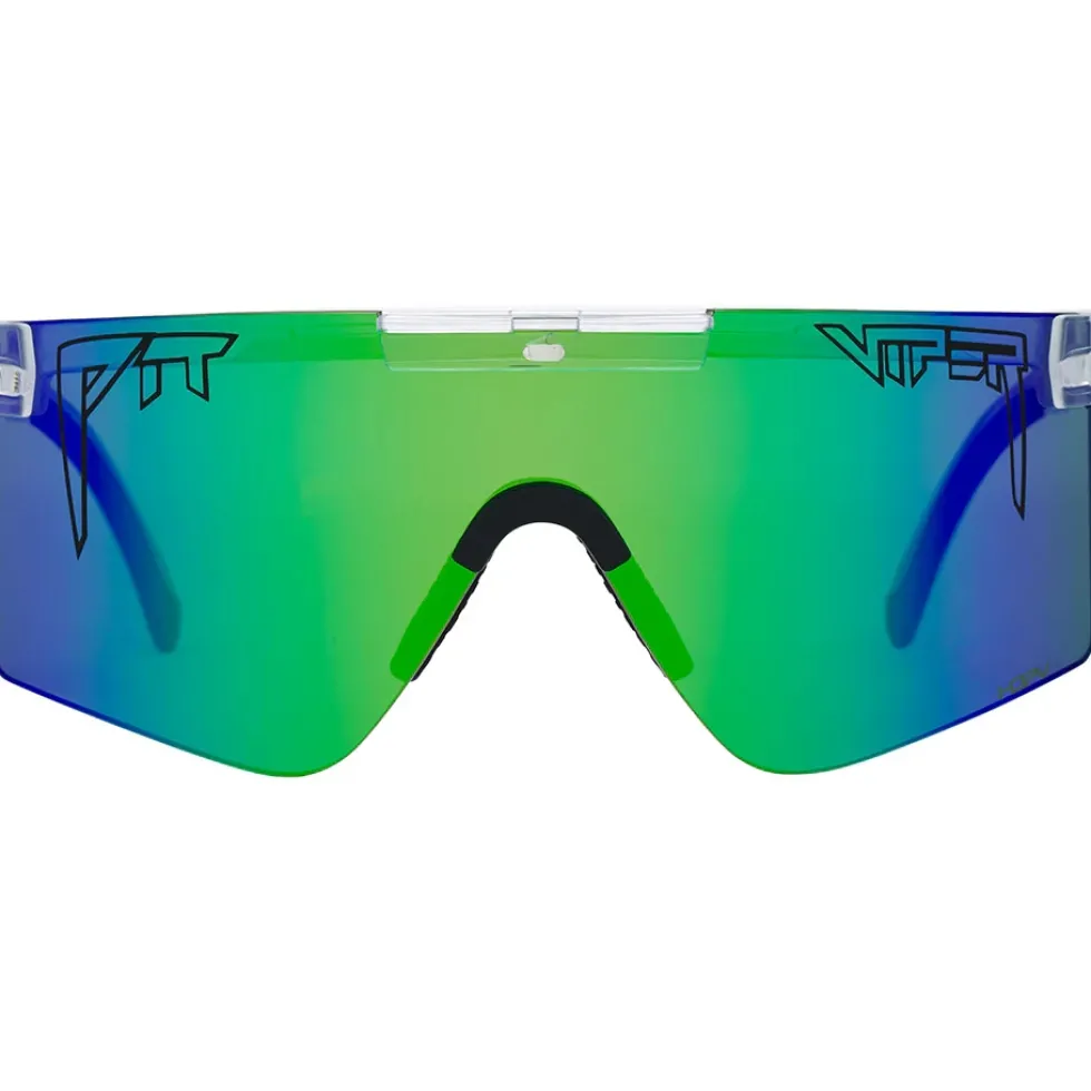 Pit Viper The Original 2.0 Bril - Wide - Clear / HDPV Polarized Blue-Green