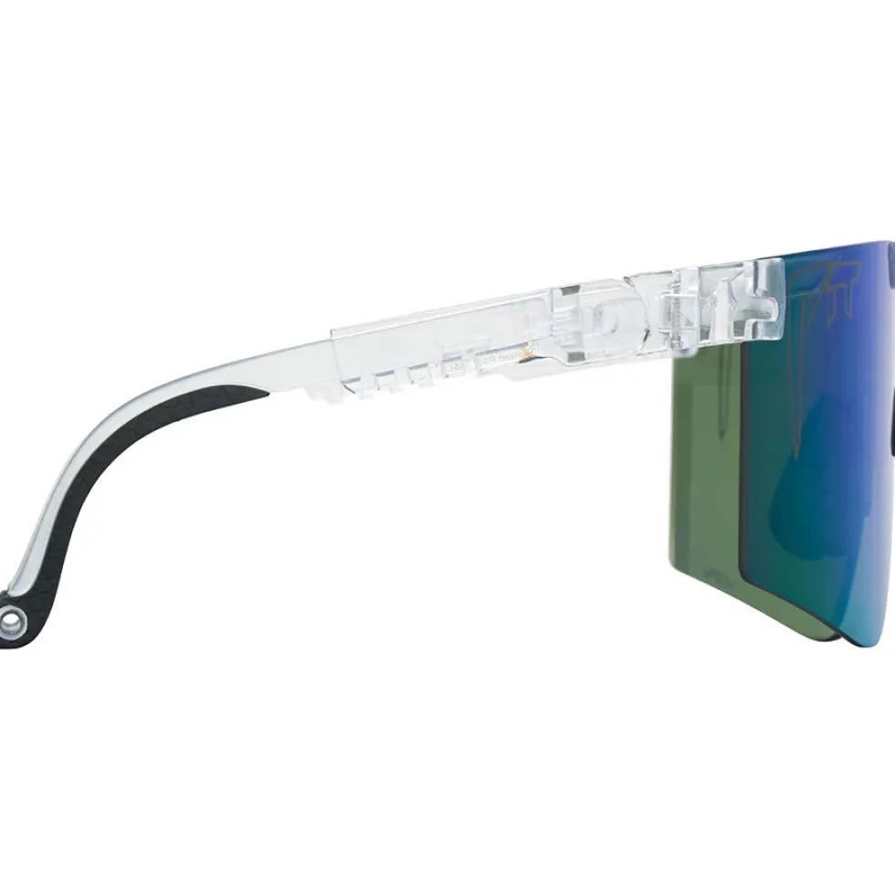 Pit Viper The Original 2.0 Bril - Wide - Clear / HDPV Polarized Blue-Green