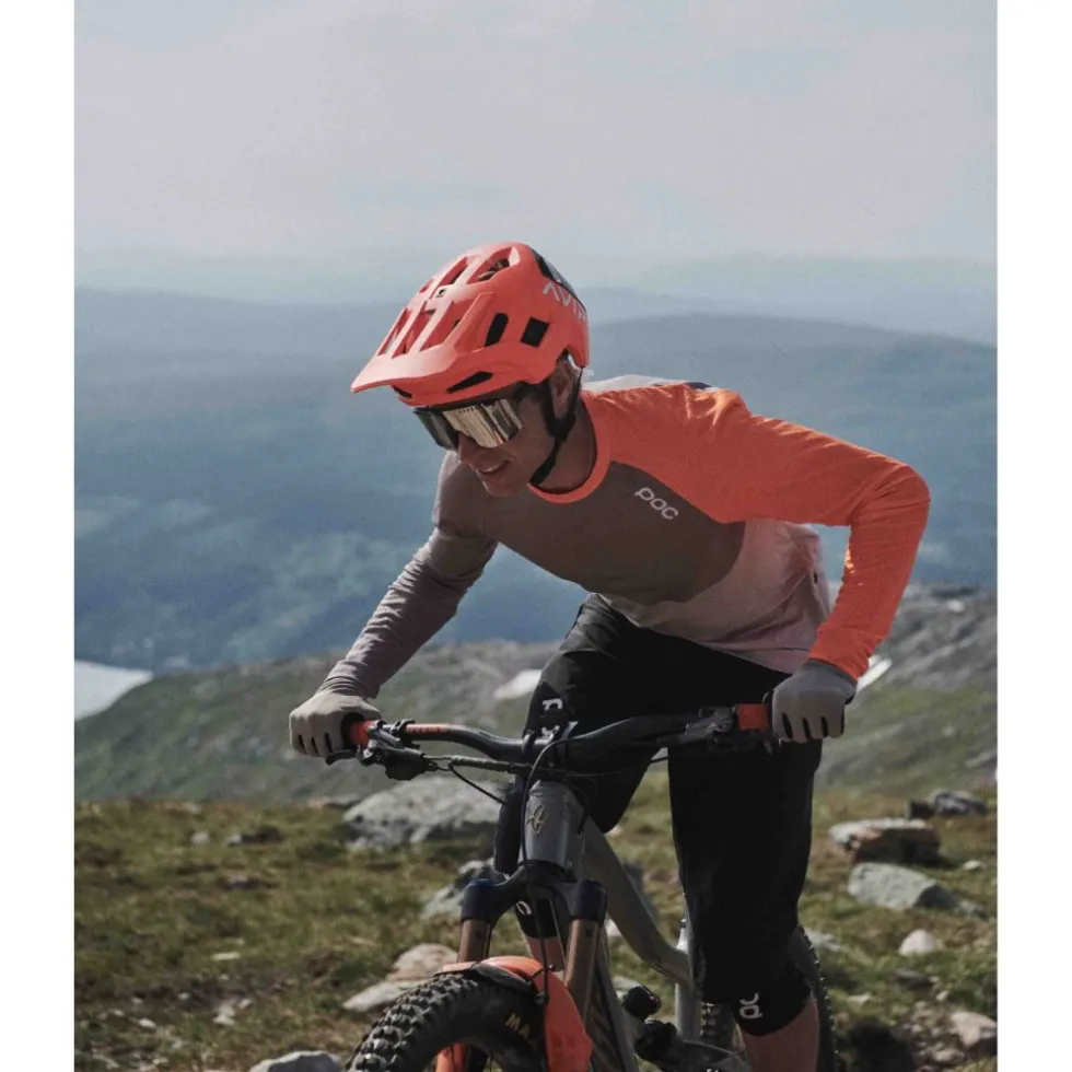 POC Kortal Race MIPS Helm - 8375 Fluorescent Orange AVIP/Uranium Black Matt