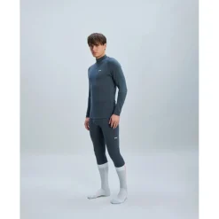 POC Merino Mock Neck Hemd met Lange Mouwen Heren - 1043 Sylvanite Grey