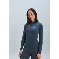 POC Merino Mock Neck Hemd met Lange Mouwen Dames - 1043 Sylvanite Grey