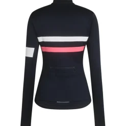 Rapha Brevet Fietsshirt met Lange Mouwen Dames - dark navy/hi-vis pink
