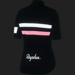 Rapha Brevet Fietsshirt met Korte Mouwen Dames - dark navy/high-vis pink/white