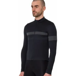 Rapha Brevet Fietsshirt met Lange Mouwen Heren - zwart/zwart