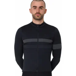 Rapha Brevet Fietsshirt met Lange Mouwen Heren - zwart/zwart