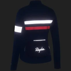 Rapha Brevet Windstopper Fietsshirt met Lange Mouwen Dames - navy/hi-vis pink