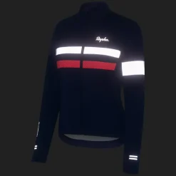 Rapha Brevet Windstopper Fietsshirt met Lange Mouwen Dames - navy/hi-vis pink