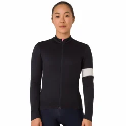 Rapha Classic Fietsshirt met Lange Mouwen Dames - zwart/wit