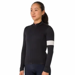 Rapha Classic Fietsshirt met Lange Mouwen Dames - zwart/wit