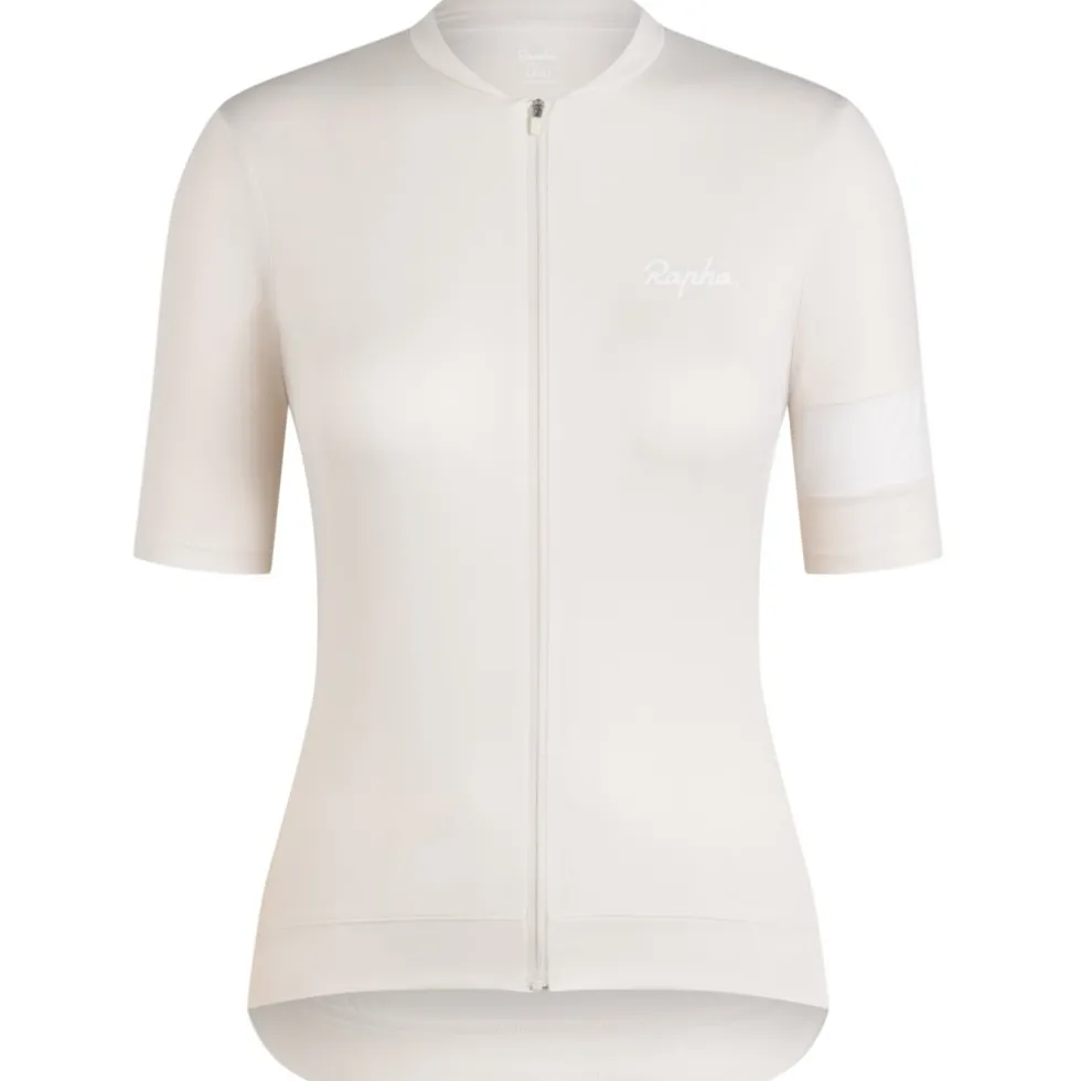 Rapha Core Fietsshirt met Korte Mouwen Dames - off-white/white