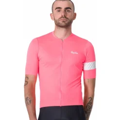 Rapha Core Fietsshirt met Korte Mouwen Heren - high-vis pink/white