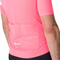 Rapha Core Fietsshirt met Korte Mouwen Heren - high-vis pink/white