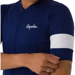 Rapha Core Fietsshirt met Korte Mouwen Dames - blue/white stripe