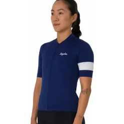 Rapha Core Fietsshirt met Korte Mouwen Dames - blue/white stripe