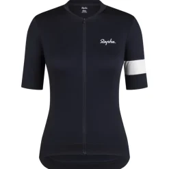 Rapha Core Fietsshirt met Korte Mouwen Dames - zwart/wit